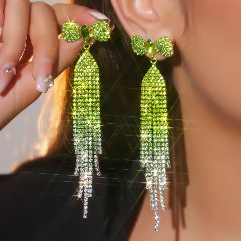 1-Pair-Elegant-Shiny-Tassel-Rhinestone-Copper-Drop-Earrings-display-picture-9